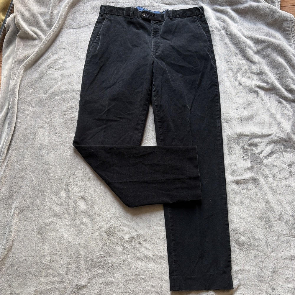 Lauren Ralph Lauren Men's 36x32 (36x30) Black Corduroy Pants‎ Dog Novelty Lining